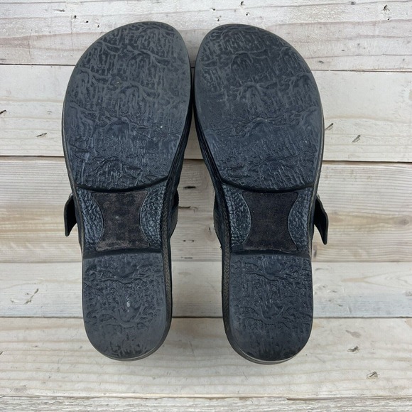 Born Shoes Womens 10 Crown Brown leopard Animal Print Leather Clogs Wedge B64809 - Picture 8 of 15